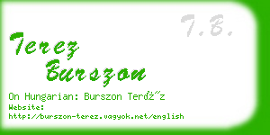 terez burszon business card